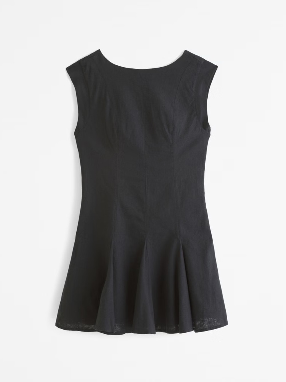 Abercrombie & Fitch Black Sleeveless Fit-and-Flare Dress